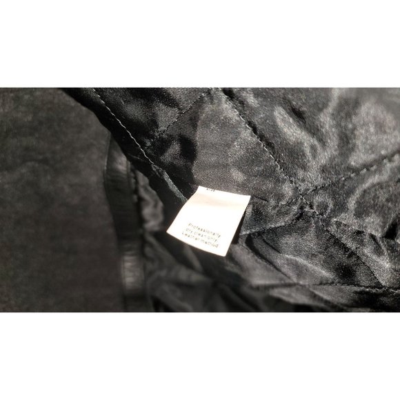 J Crew Black Leather Jacket Size Medium - Picture 6 of 9